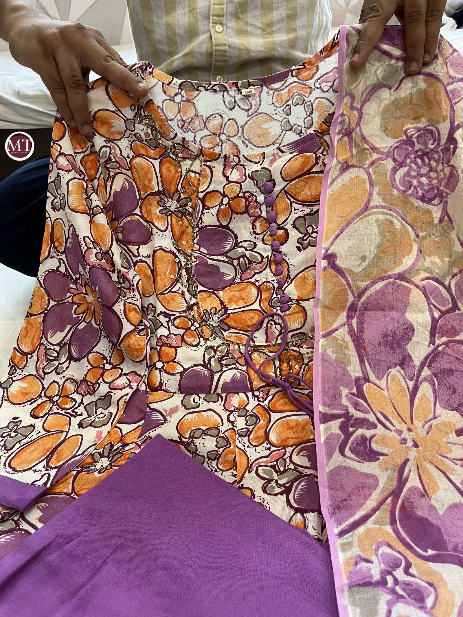 MT Designer Rayon Printed Anarkali Kurti With Bottom Dupatta Wholesale Price In Surat
